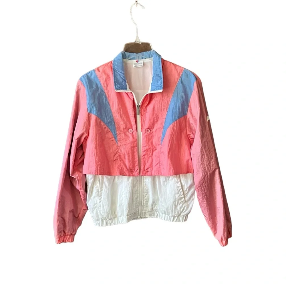 ***SOLD***Descente made Japan Vintage Womens 3 piece Colorblock  Windbreaker - Picture 5 of 13